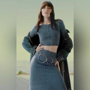 SEAMLESS WASHED EFFECT SKIRT & TOP